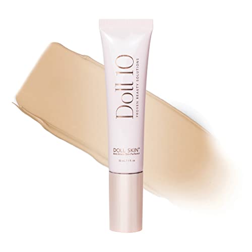 Doll 10 Doll Skin Anti-Stress Skin Perfector - Tinted Buildable Anti-Aging Vegan Makeup Skincare (Medium)