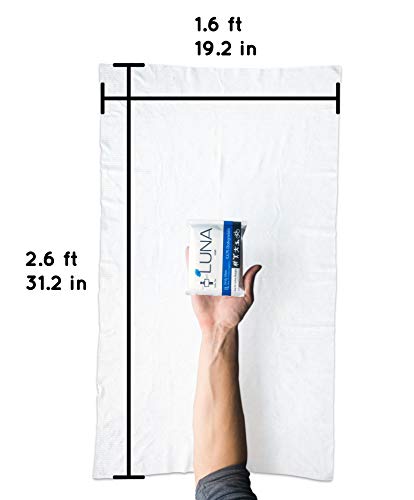 XL Wet Wipe Cleansing Body Wipes All Natural - 3 Pack Individual Pouches - Gentle & Unscented - No Rinse Bathing and Shower Wipe - Great for After Workout, Camping, Travel, Yoga, Gym