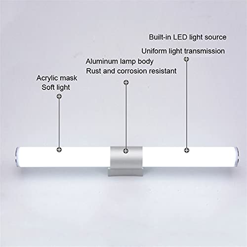 Lumière blanche vanité moderne 25cm, applique murale au design épuré pour miroir