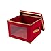Simplify Holiday Dinner Plate Dinnerware Storage Box | 12.2 Inch | Christmas China | 12 Felt Dividers | Tableware Setting | Red