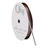 Offray Dainty Double Face Satin Craft Ribbon, 1/8-Inch Wide by 30-Yard Spool, Silver