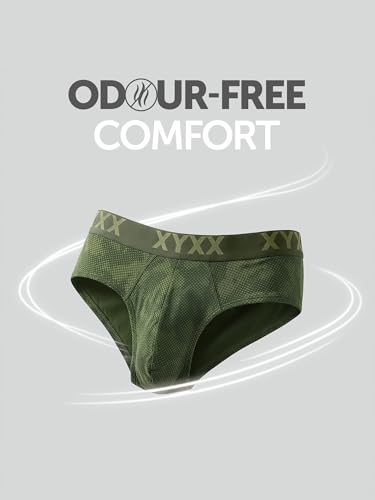 Image of XYXX Metrix Cotton Modal Brief for Men | Snug Fit with Anti-roll no-Marks Waistband | Printed Underwear for Men Combo
