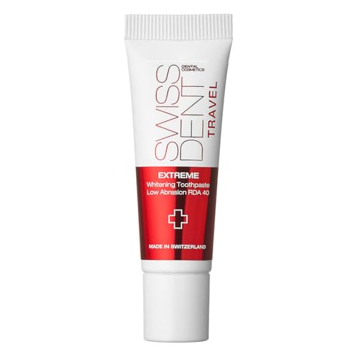 SWISSDENT EXTREME ZAHNCREME, 10 ml Reisegröße Whitening Zahnpasta, hilft speziell bei Verfärbungen durch Rotwein, Kaffee und Rauchen… – Ansicht 1