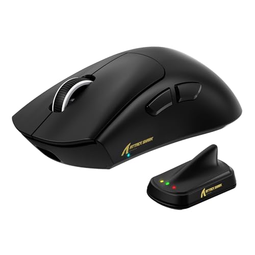 MAMBASNAKE x Attack Shark V8 Wireless Gaming Mouse, 59g Ultra-Lightweight, PAW3950MAX Sensor, Shark 8K Dongle, Tri-Mode (2.4G/Bluetooth/Wired), Right-Hand Ergonomic Design, Web-Based Software