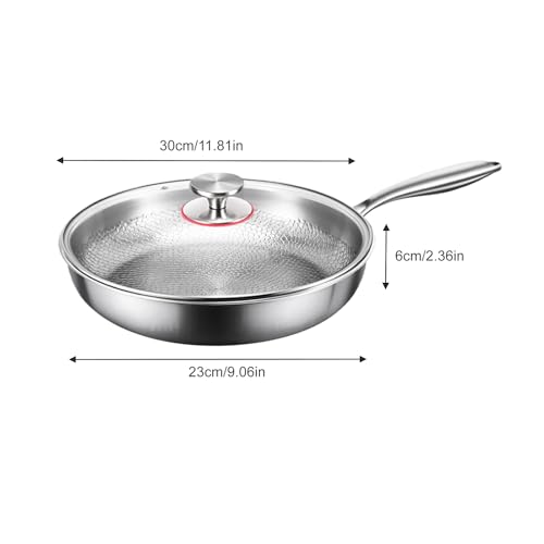 Générique Non-Stick Frying Pans, Compact Egg Frying Pan, Multi-Functional Nonstick Cookware, 12.6 inches Titanium Hammered Skillet for Induction Cooktop Camping and Everyday Cooking – Image 3