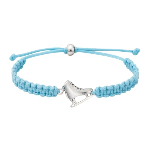 Image of Infinity Collection Figure Skating Charm Bracelet, Ice Skating Jewelry, Adjustable Skate Bracelet, Figure Skater Gift