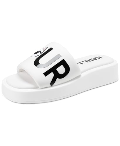 Image of KARL LAGERFELD womens Opal Bonjour Platform Sandal | Casual Sandals