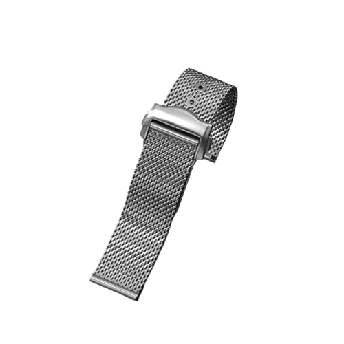 Bracelet montre Omega Seamaster anti-irritation en acier titane milanais 20mm