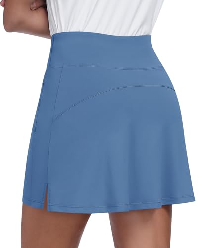 JoyGirl 16" Women Golf Skirts with Shorts Zipper Pockets Tennis Skirt High Waisted Athletic Skorts Skirts2