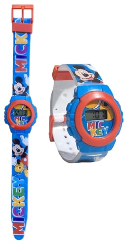 CARTOON Reloj de pulsera digital para niños en caja moldeada, Mickey Mouse 1, Moderno