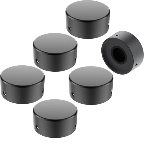 SOLUTEK Lot De 12 Boutons D'interrupteur à Pédale Avec 3 Vis Et Insert En Caoutchouc Qui S'adaptent Fermement Aux Interrupteurs à Pédale Commun (10 Mm) Noir, Argent, Rouge