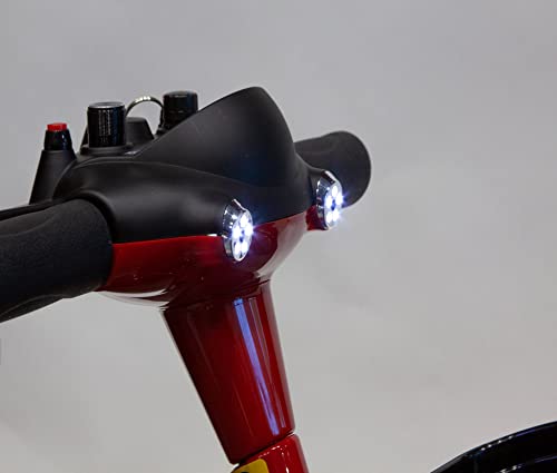 Deluxe Glow Portable Electric Mobility Scooter 4 Wheel – For Seniors And Adults Comes W/Basket Long Range Battery Pack 10 Miles On A Single Charge – Unique Front & Base Led Lighting Package (Blue) #TOP4