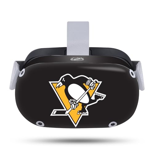 Head Case Designs Officially Licensed NHL Plain Pittsburgh Penguins Vinyl Sticker Skin Decal Cover Compatible with Meta Quest 2