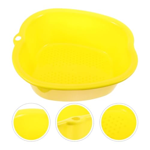 Balde de baño para pies de plástico amarillo miniatura 6