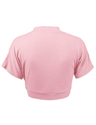 Image of Lock and Love Women's Versatile Open Front Lightweight Short Sleeve Bolero Shrug