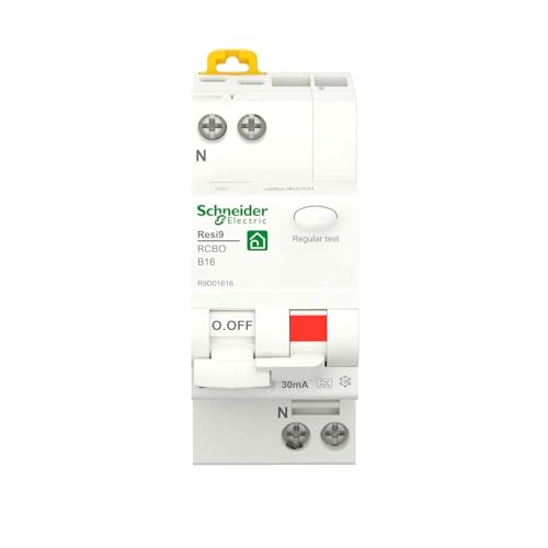 Schneider Electric FI LS RESI9 1P+N 16A B 30MA TYP A 6KA R9D01616 Gris