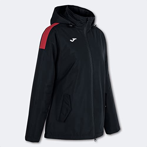 Anorak Trivor Joma Negro Rojo con Aislamiento Térmico Ligero Talla 2XL