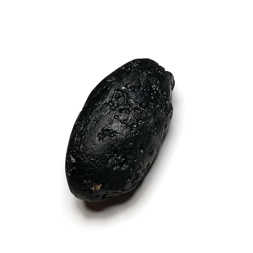 Image of Rare Indochinite Black Tektite 100g, Raw Meteorite Impact Glass, 1pc 65mm Natural Specimen, from Vietnam ID#A