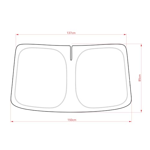 Pare soleil pare brise voiture Mercedes EQS V297 en tissu flexible premium