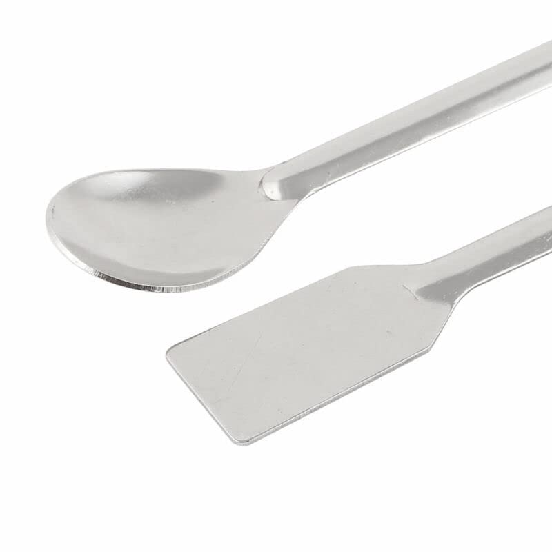 Tool parts 2 Pcs 300mm Length Single Headed Stainless Steel Lab Sampling Spoon