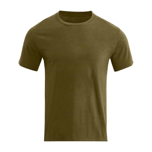 Mens Casual Solid T-Shirts Short Sleeve Crewneck Summer Basic Tees Big Tall Relaxed Fit Gym Workout Tops Activewear3