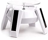 Los paneles solares en los 4 lados garantizan la máxima recepción de luz para alimentar el tocadiscos.