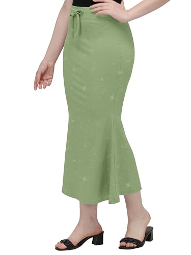 Image of Mehrang Stretchable Shimmer Saree Shapewear Petticoat for Women, Skirts for Women,Shape Wear Dress for Saree