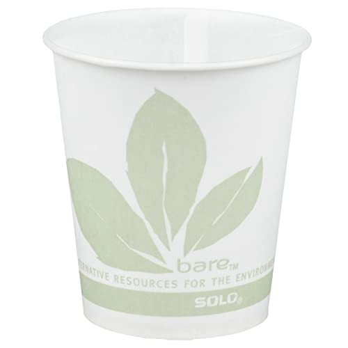 SOLO R53BB-JD110 Treated Paper Water/Refill Cup, 5 oz. Capacity, 2.5" x 2.8", Bare (Case of 3,000)