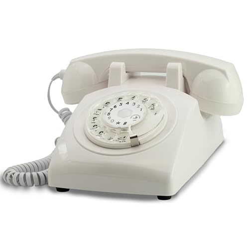 BENESSERE RETRÒ: Il nostro telefono fisso vintage Opis 60s cable, un autentico telefono retro a disco, garantisce chiamate a zero radiazioni con il fascino di un telefono antico. Disponibile anche come telefono vintage rosso, questo telefono analogico fisso offre una classica suoneria metallo e supporta DTMF.