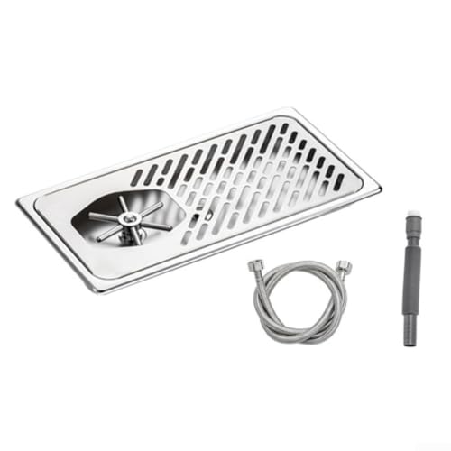 Lavadora de vasos en acero inoxidable plata con diseño estructural de 32 cm para restaurantes
