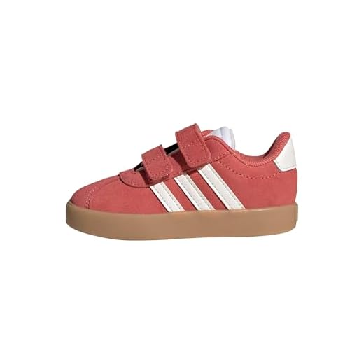 adidas VL Court 3.0 Shoes, Zapatillas Unisex niños, Preloved Scarlet Core White Bright Red, 24 EU