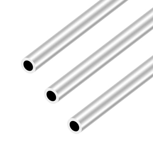 iMeistek Tubos redondos de aluminio 6063, diámetro exterior de 12 mm, diámetro interior de 8 mm, tubo redondo recto sin costuras de 300 mm de longitud para industrial, decorativo, arquitectónico (3