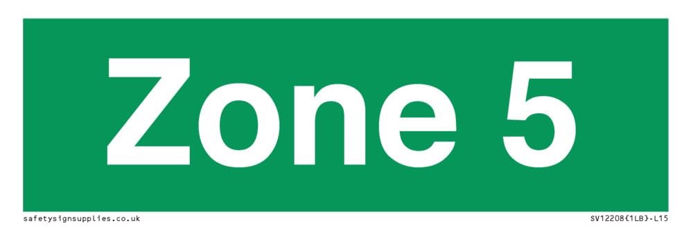 Zone 5 Sign - 150x50mm - L15