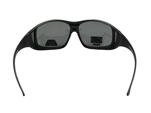 Extra Large Wrap Around Polarized Fit Over Sunglasses for Men UV Protection - Sunglasses Over Glasses Side Shields F193