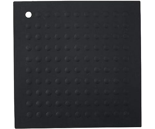 Lamson Big HotSpot Pot Holder/Counter Protector/Large Trivet, 11.5" x 11.5", Black, Silicone