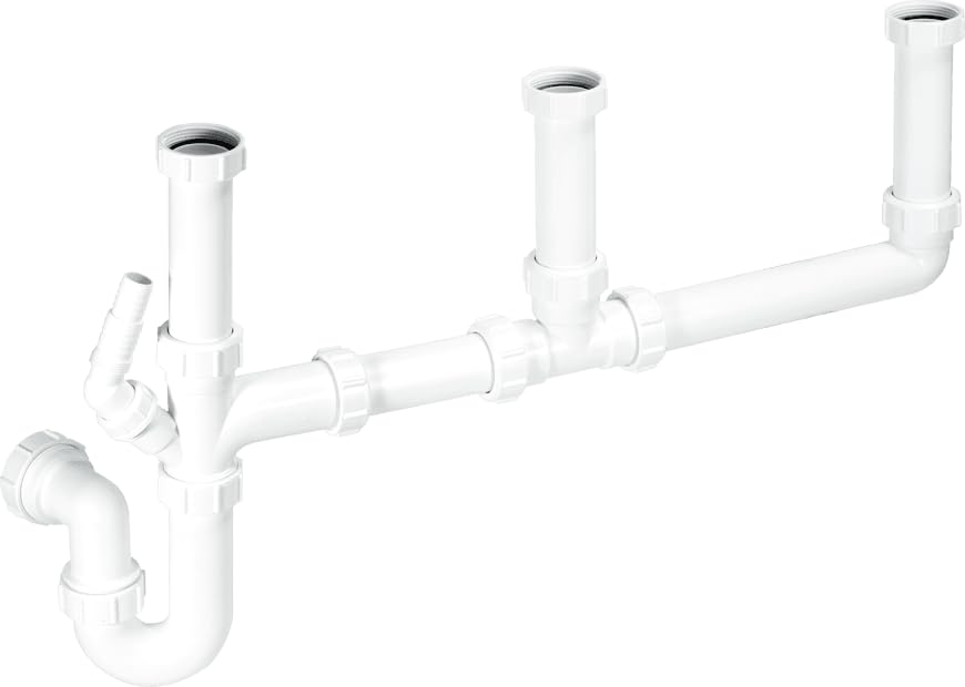 SK3 Standard Three Bowl Sink Kit - Essential Plumbing for Kitchens