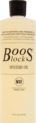 John Boos MYSB Mystery Butcher Block Oil, 16 Ounce Bottle