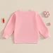 Dcohmch Toddler Girl Boy Easter outfit Bunny Embroidered Shirt Sweatshirt Long Sleeve Pullovers Baby Spring Clothes (Pink, 2-3 Years)