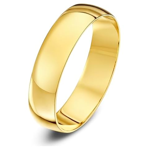 Theia 9ct Yellow Gold D Shape Wedding Ring Cover