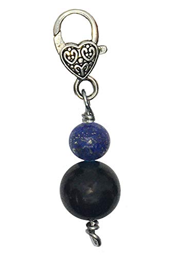 EMF Protection Charm for Dogs and Cats Up to 25 lbs - Shungite and Black Tourmaline with Blue Sodalitee
