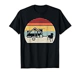 Retro Vintage Dog Aliner A-Frame Travel Trailer T-Shirt