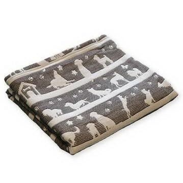 WAKO 6重ガーゼ バスタオル イヌ