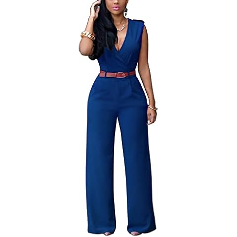 IEFIEL Mono de Fiesta Mujer Elegante Largo Mamelucos Cover