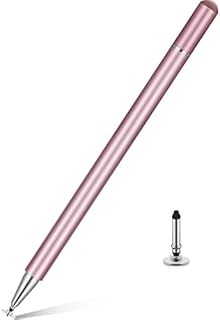 1 Piece Capacitive Stylus Pens for Touch Screens Universal Disc Tip Stylus Pencil Compatible with Most Tablet Ipad Phone Smart Devices (Rose Gold)