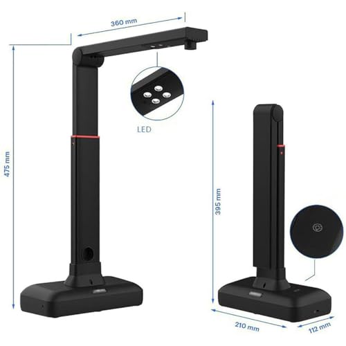 Image of A2 Overhead Scanner for Large Format Documents & Books, 23MP High Resolution, Book Double Pages Smoothing & Split Auto Scanning, Compatible with Windows & macOS