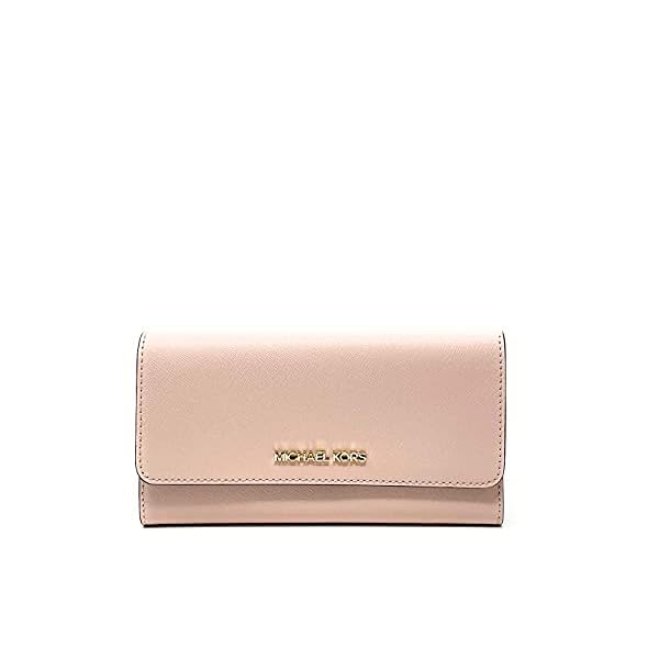 Michael Kors Women's Jet Set Travel Large Trifold Wallet In Powder blush �