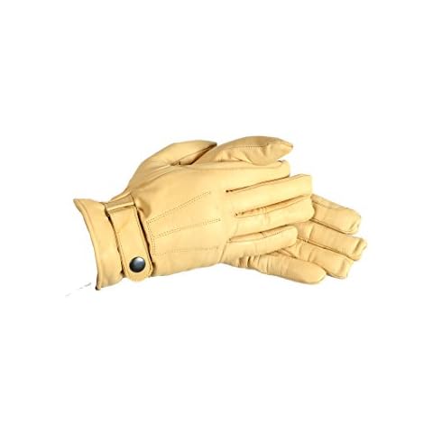 Riders Trend Prime Quality Leather Gloves with Thinsualte Lining - Beige, XX-Large Cover