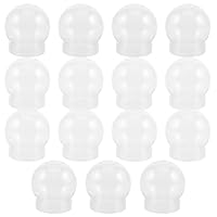 VICASKY 15pcs Plastic Snow Globe Picture Bulk Diy Snow Globe Bulk Decorations Cap Your Homemade Shatterproof Crafting Craft Shaped Small Christmas Fillable Transparent Plastic