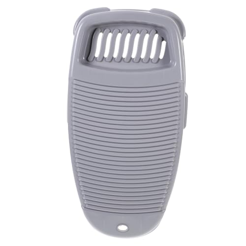 minkissy Non- Thickened Laundry Washboard for Home Use Creative Plastic Scrubbing Board Small Grey for Boys and Girls Clothes and Underwear Laundry Accessories
