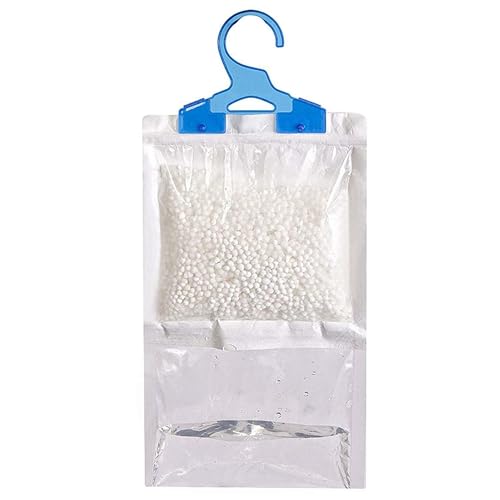 Paquete de 3 bolsas colgantes para deshumidificador de armario, 180 g cada una, absorbentes de humedad para humedad, moho, dormitorio, caravana, baño, sótano, oficina